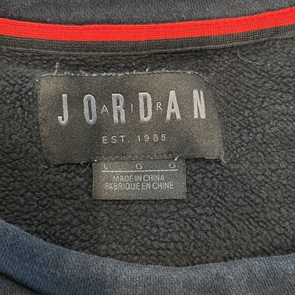 AIR JORDAN Black Logo Sweatshirt Large - Picture 6 of 8